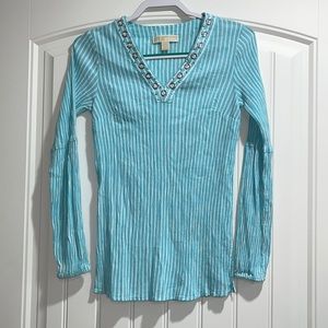 Long sleeve striped blouse